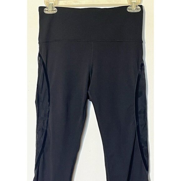 Lululemon Wunder Under Black Scatter Floral Velvet Lace Flocked Leggings - Picture 13 of 13